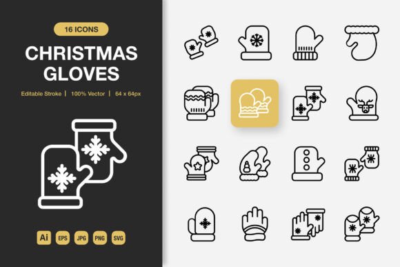 A Strategic Resource: Why Christmas Gloves Outline Icons Are More Than Just Festive Graphics