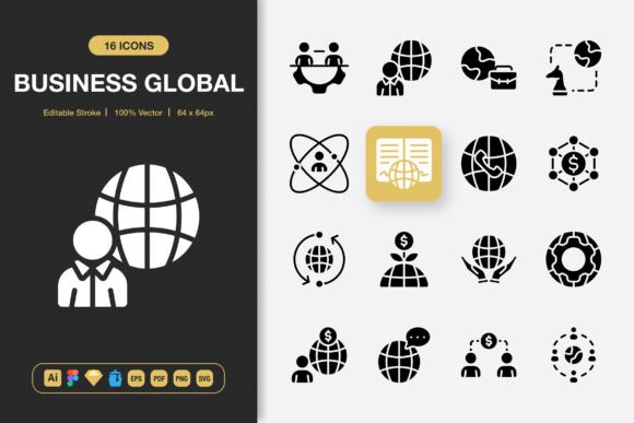 Business Global Solid Icons: A Complete Modern Icon Toolkit