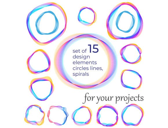 Colorful Circles and Waves: A Modern Design Element
