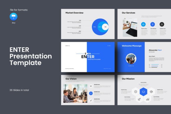 Elevate Your Professional Story with Enter Keynote Presentation Template