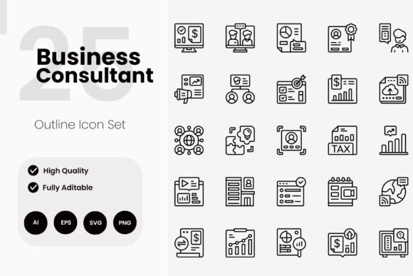 Enhancing Your Professional Communication with a Business Consultant Icon Pack