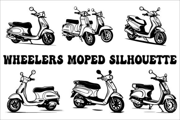 Essential Design Assets: Moped Vector Silhouette