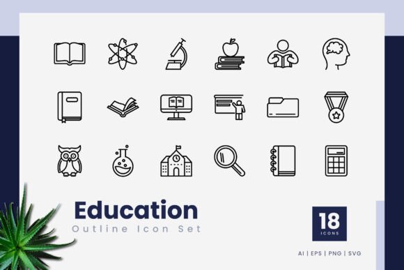 Exploring the Practical Applications of Vector Education Outline Icons