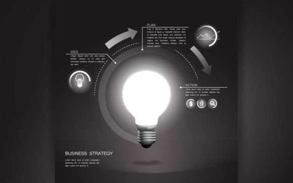 Illuminating Strategy: The Role of Business Concept Light Bulb Infographics