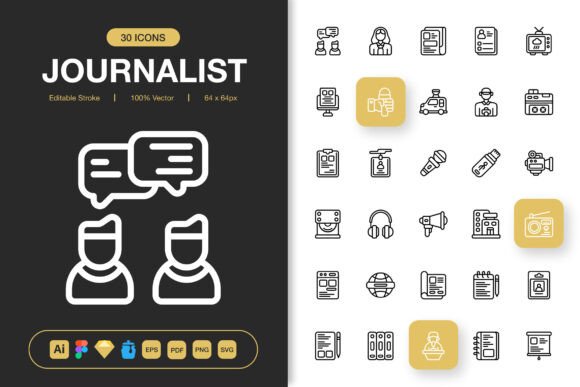 Journalist Icons: A Versatile Icon Set for Modern Projects