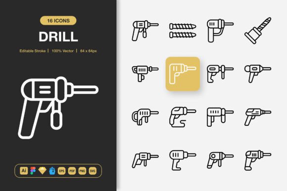 Revitalize Your Visual Communication with Drill Icons
