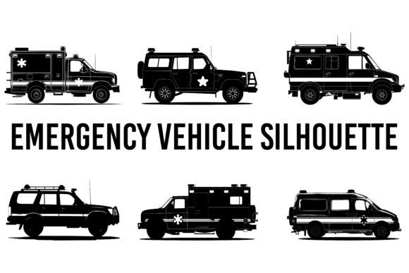 The Power and Utility of Emergency Vehicle Silhouette Vector Art
