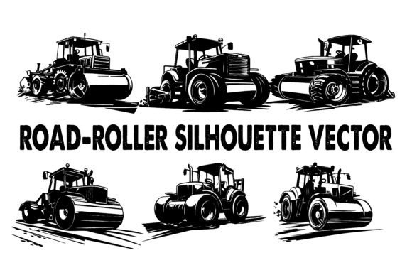 The Solid Impact of the Road Roller Silhouette Graphic