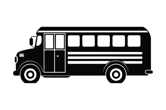 The Versatile Black School Bus Icon Vector